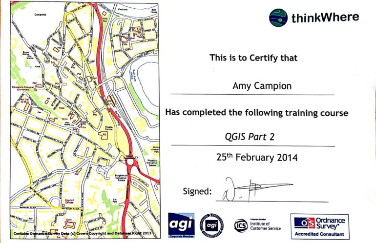 QGIS Amy Campion Certificate