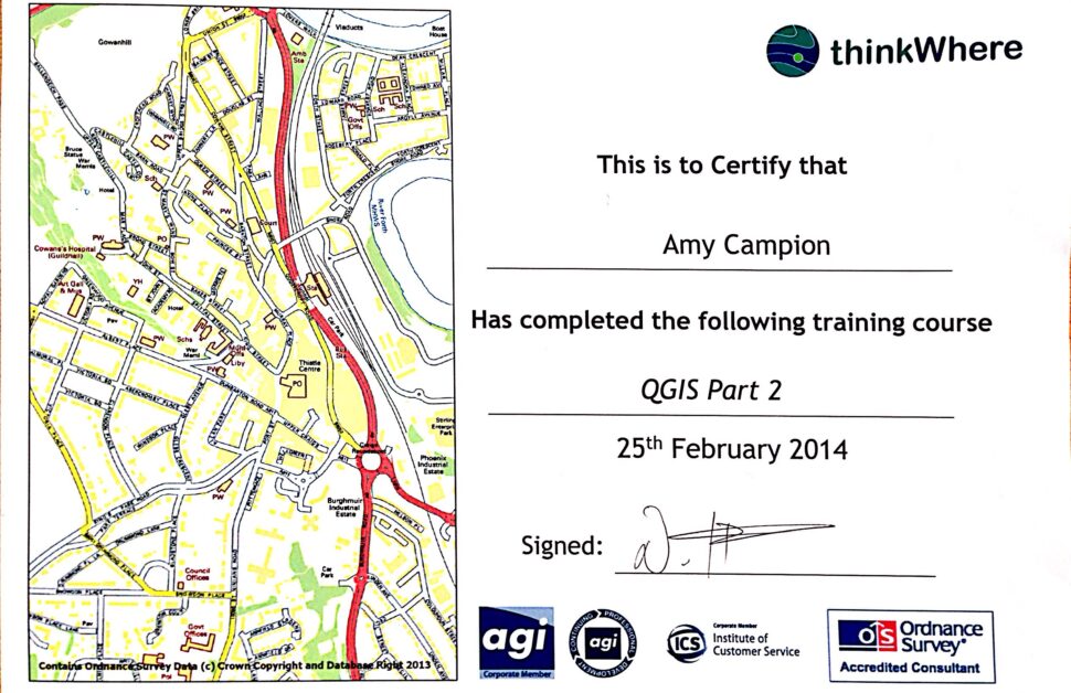 QGIS Amy Campion Certificate