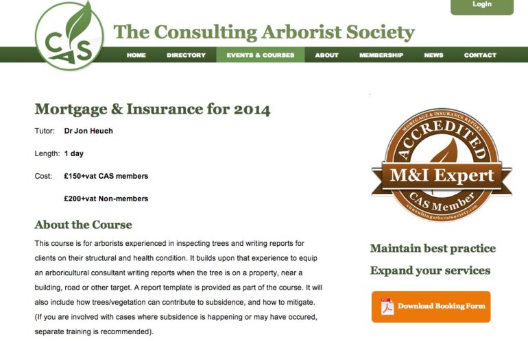 Consulting Arborist Society Mortgage Tree Report Course