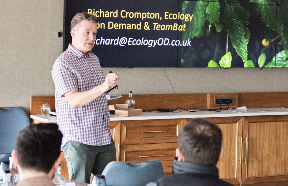 Bat expert Richard Crompton presenting at ArbCon 2024