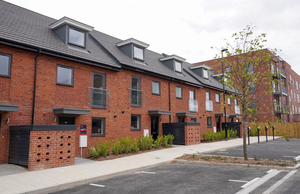 Terrace flats in a city centre