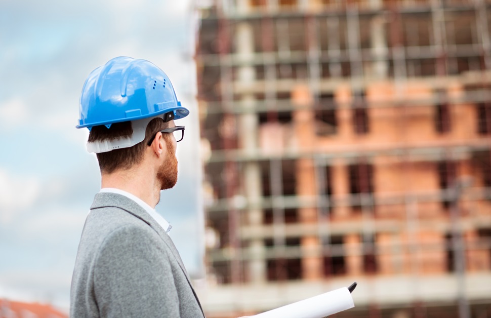 A planning officer checks that biodiversity net gain legislation and other legal requirements have been followed on a development site