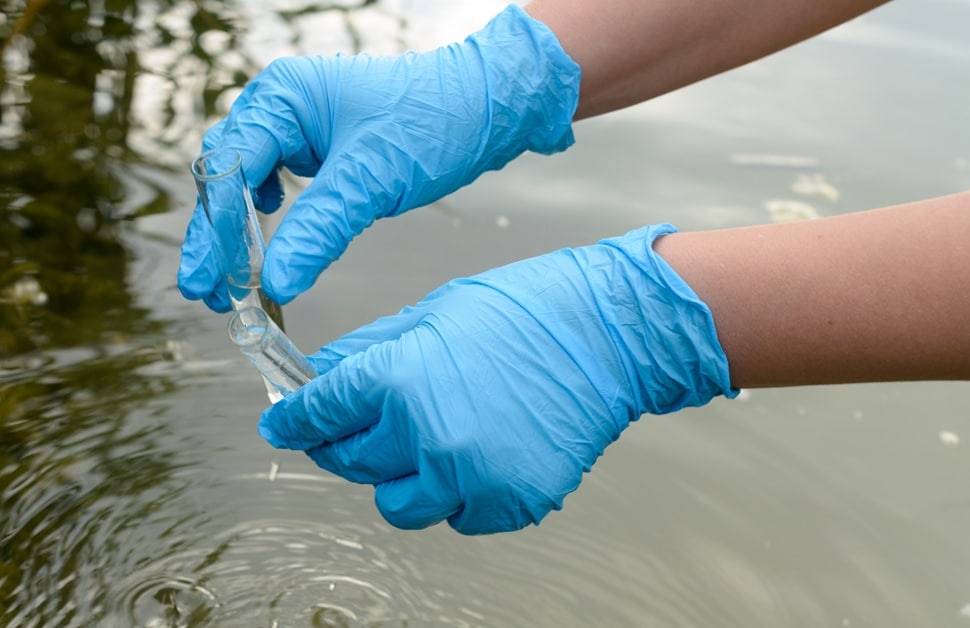 using an NTU turbidity tube to test a site's water