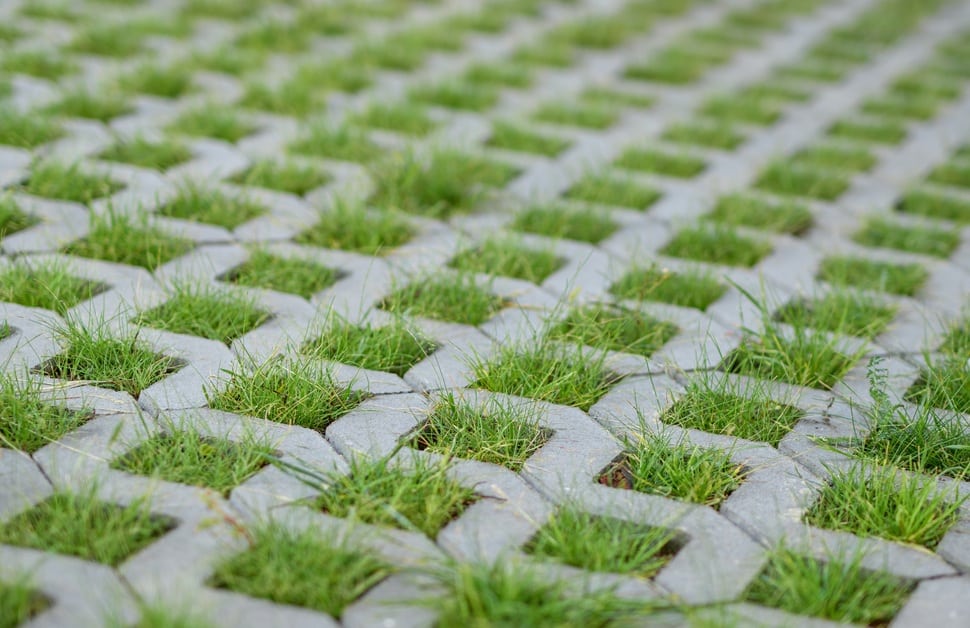 permeable paving on a new development