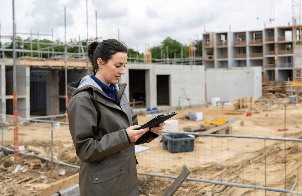 An ecological consultant working on a change of use development
